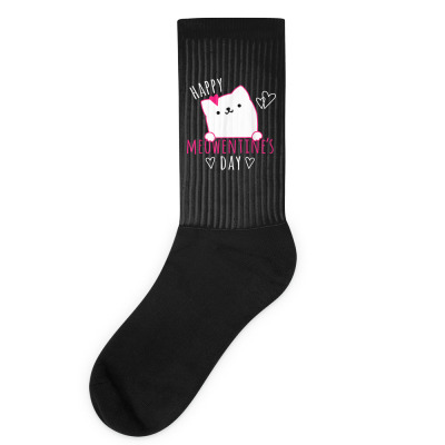 Cat Valentines Day Socks Designed By Bariteau Hannah