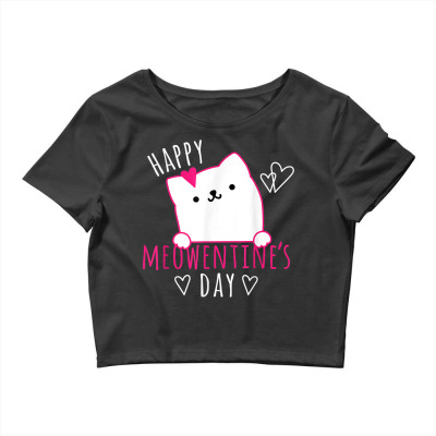 Cat Valentines Day Crop Top Designed By Bariteau Hannah