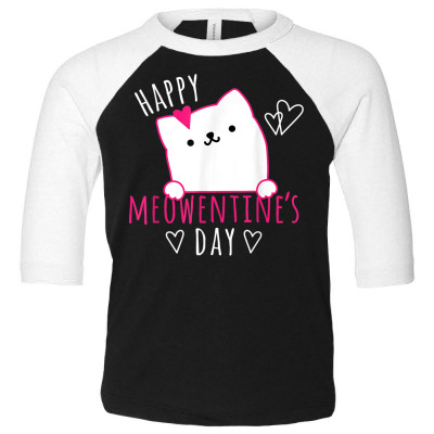 Cat Valentines Day Toddler 3/4 Sleeve Tee Designed By Bariteau Hannah