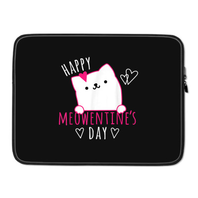 Cat Valentines Day Laptop Sleeve Designed By Bariteau Hannah