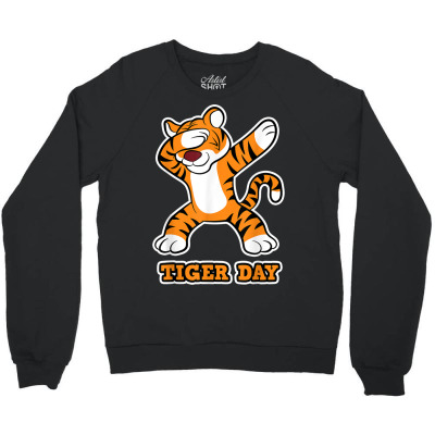 Tiger Day Crewneck Sweatshirt Designed By Bariteau Hannah