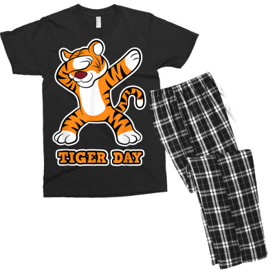 Tiger Day Men's T-shirt Pajama Set Designed By Bariteau Hannah