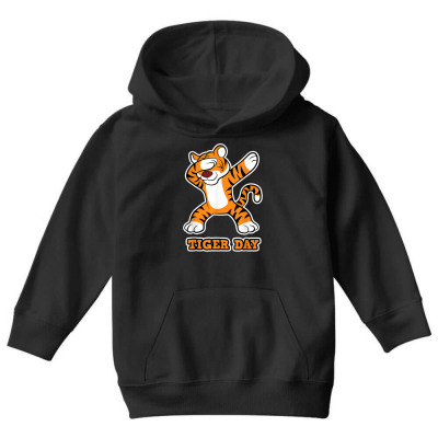 Tiger Day Youth Hoodie Designed By Bariteau Hannah