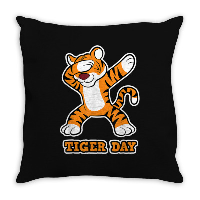 Tiger Day Throw Pillow Designed By Bariteau Hannah
