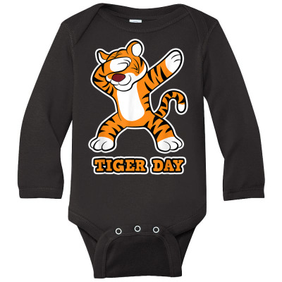 Tiger Day Long Sleeve Baby Bodysuit Designed By Bariteau Hannah