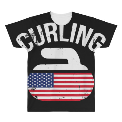 Curling Stone All Over Men's T-shirt Designed By Bariteau Hannah