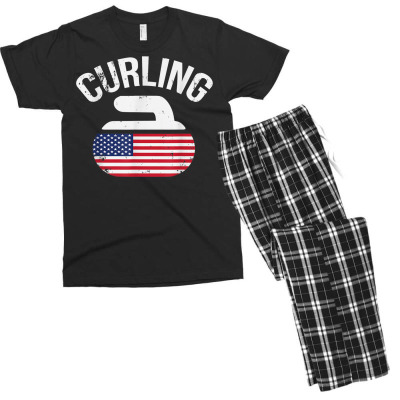 Curling Stone Men's T-shirt Pajama Set Designed By Bariteau Hannah