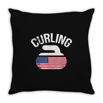 Curling Stone Throw Pillow Designed By Bariteau Hannah