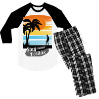 Stay Focus Stay Positive Men's 3/4 Sleeve Pajama Set | Artistshot