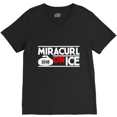 Miracurl On Ice V-neck Tee Designed By Bariteau Hannah