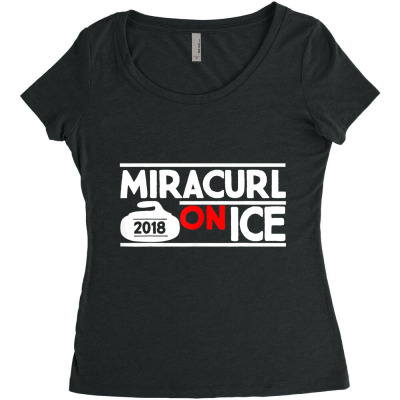 Miracurl On Ice Women's Triblend Scoop T-shirt Designed By Bariteau Hannah