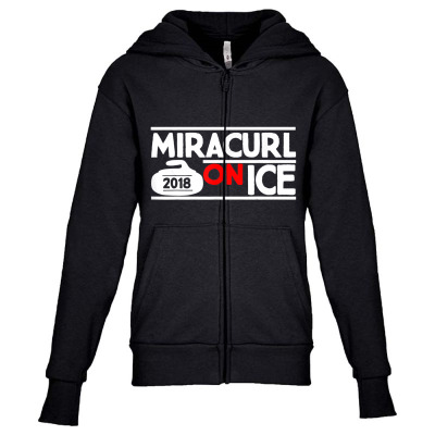 Miracurl On Ice Youth Zipper Hoodie Designed By Bariteau Hannah