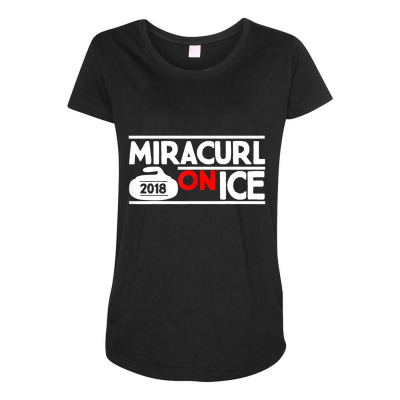 Miracurl On Ice Maternity Scoop Neck T-shirt Designed By Bariteau Hannah