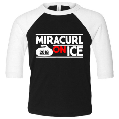 Miracurl On Ice Toddler 3/4 Sleeve Tee Designed By Bariteau Hannah