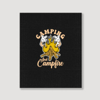 Camping And Campfire Portrait Canvas Print | Artistshot