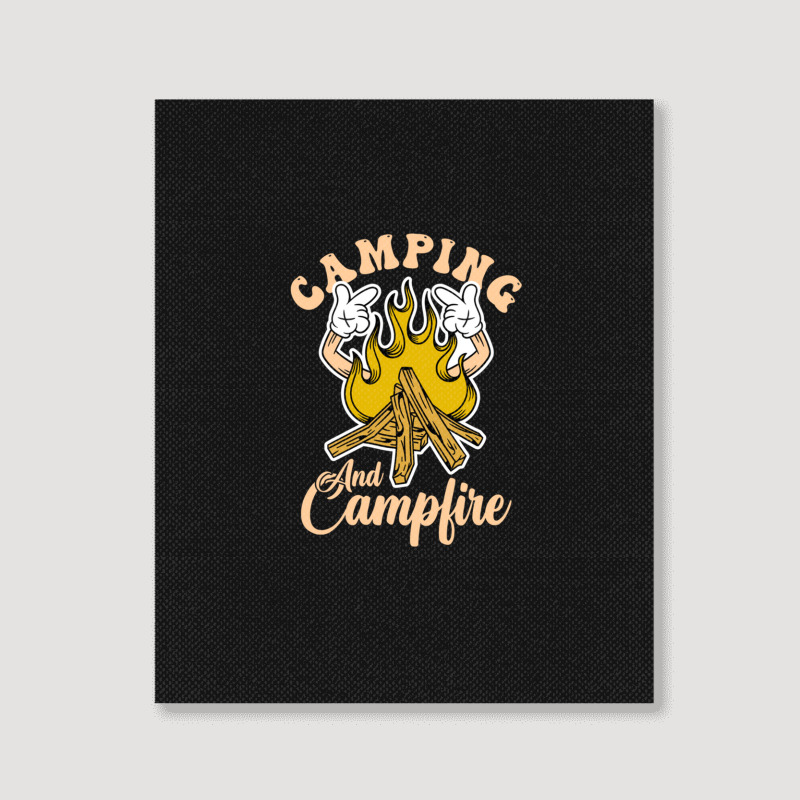 Camping And Campfire Portrait Canvas Print | Artistshot