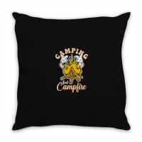 Camping And Campfire Throw Pillow | Artistshot