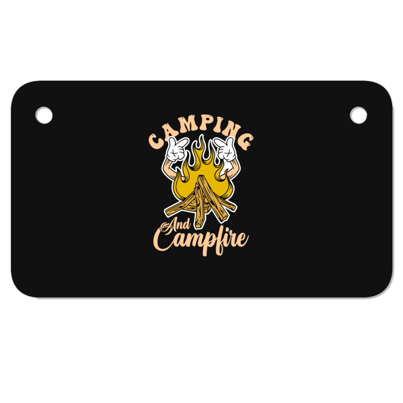 Camping And Campfire Motorcycle License Plate | Artistshot