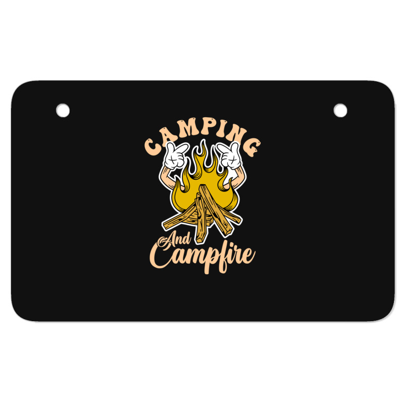 Camping And Campfire Atv License Plate | Artistshot