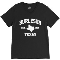 Burleson Texas Tx Vintage State Athletic Style Premium V-neck Tee | Artistshot