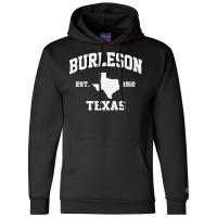 Burleson Texas Tx Vintage State Athletic Style Premium Champion Hoodie | Artistshot