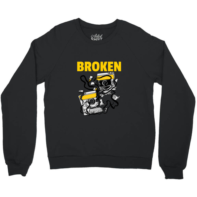 Broken Cassette Crewneck Sweatshirt | Artistshot