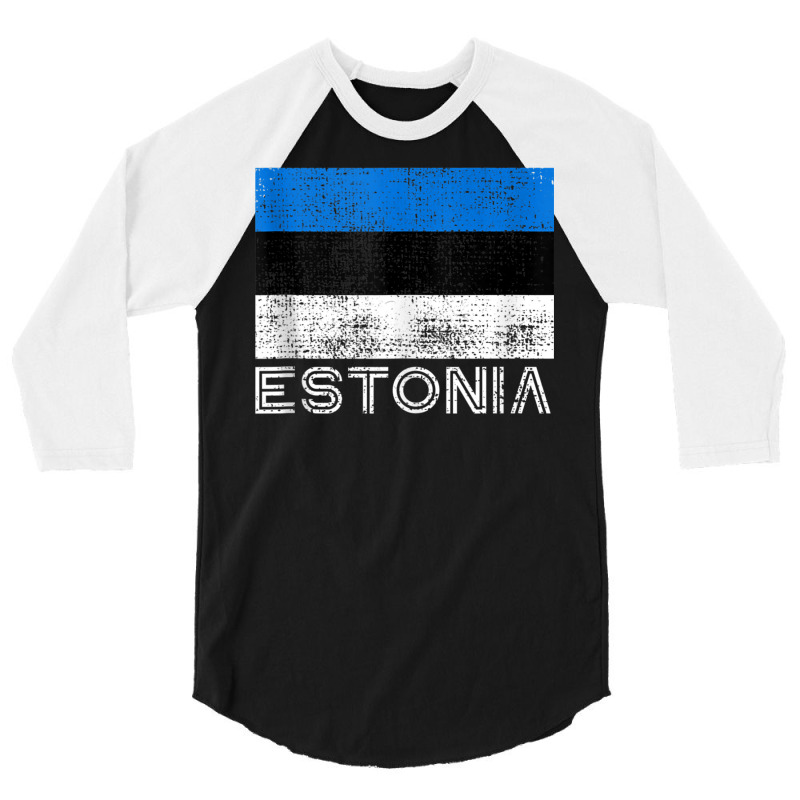 Estonian National Flag Vintage Pride Estonia Tank Top 3/4 Sleeve Shirt | Artistshot