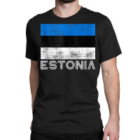 Estonian National Flag Vintage Pride Estonia Tank Top Classic T-shirt | Artistshot