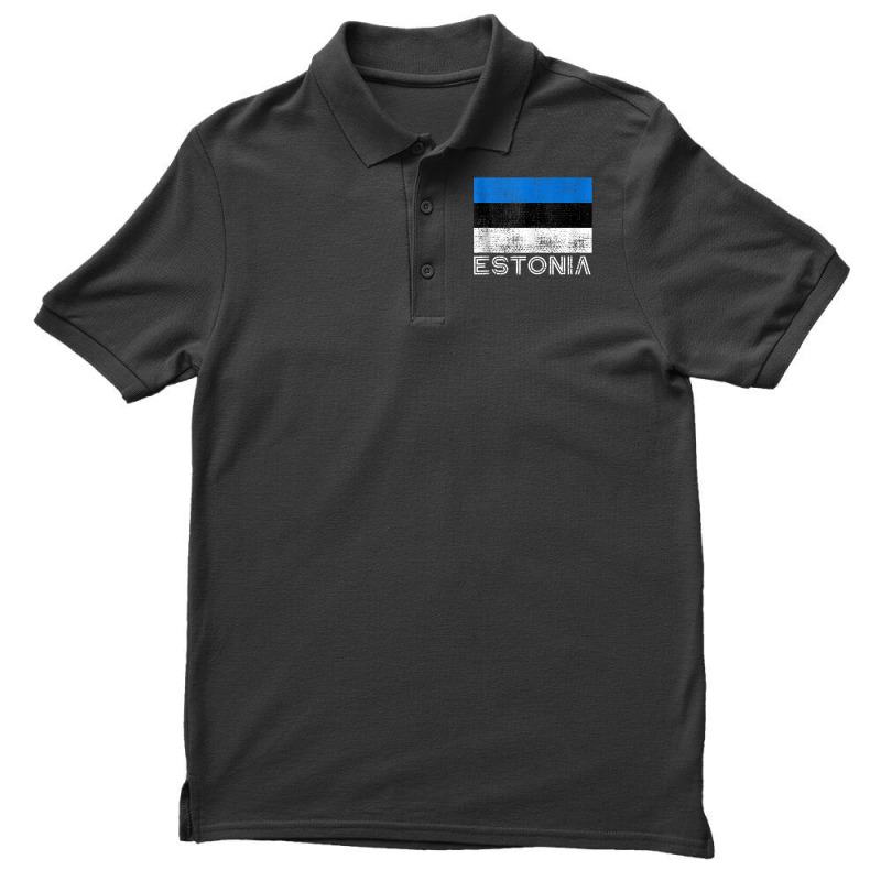 Estonian National Flag Vintage Pride Estonia Tank Top Men's Polo Shirt | Artistshot