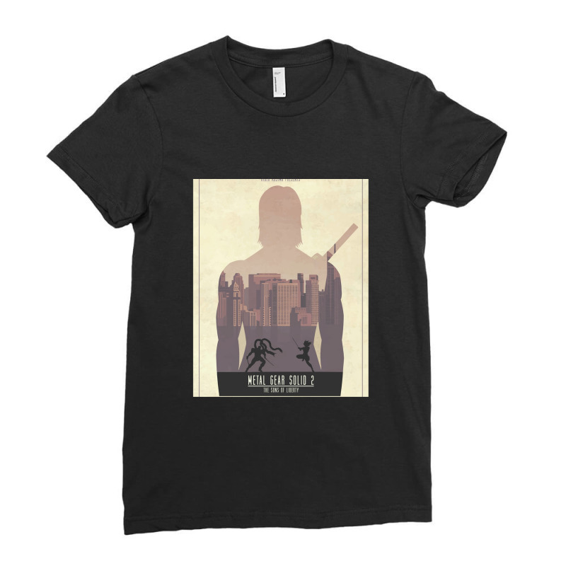 Metal Gear Solid 2 The Sons Of Liberty Minimalist Art Ladies Fitted T-Shirt by RossDomingu | Artistshot