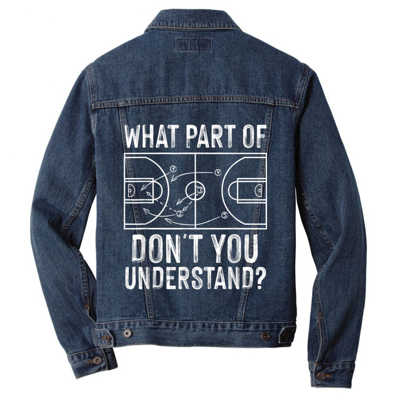 Funny Basketball Coach Design Men Women Ball Game Trainers Men Denim Jacket | Artistshot