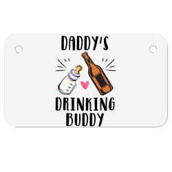 daddy's drinking buddy Motorcycle License Plate | Artistshot