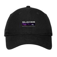 Glacier National Park Night Sky With Gps Location Design Adjustable Cap | Artistshot