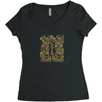 Gold – Go Forward In The Courage Of Your Love Alabaster Deplume-giga Women's Triblend Scoop T-shirt | Artistshot