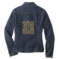 Gold – Go Forward In The Courage Of Your Love Alabaster Deplume-giga Ladies Denim Jacket | Artistshot