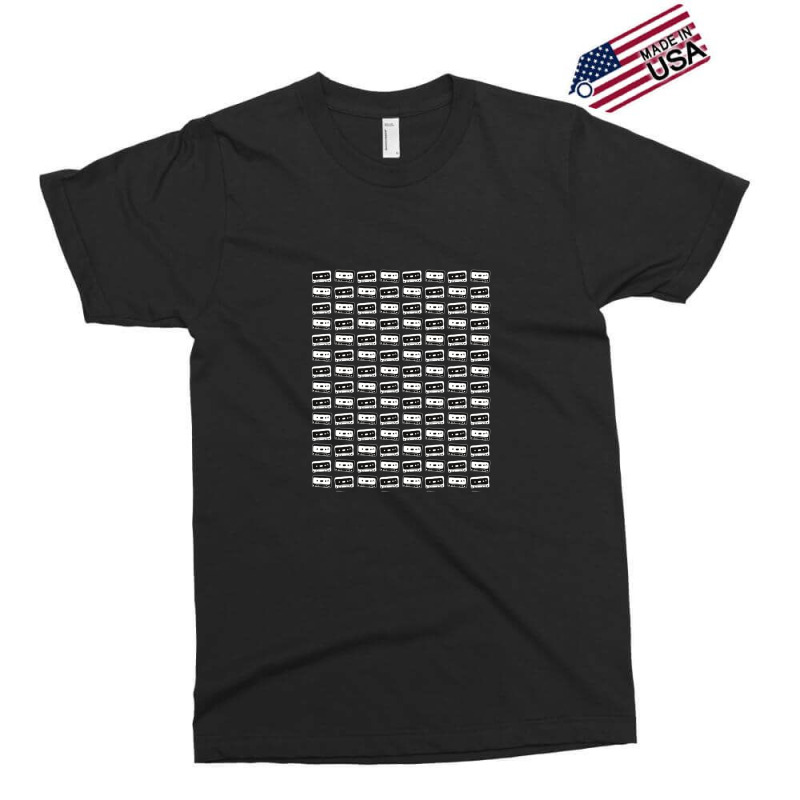 Cassette Pattern Black And White Exclusive T-shirt by RobertStone | Artistshot