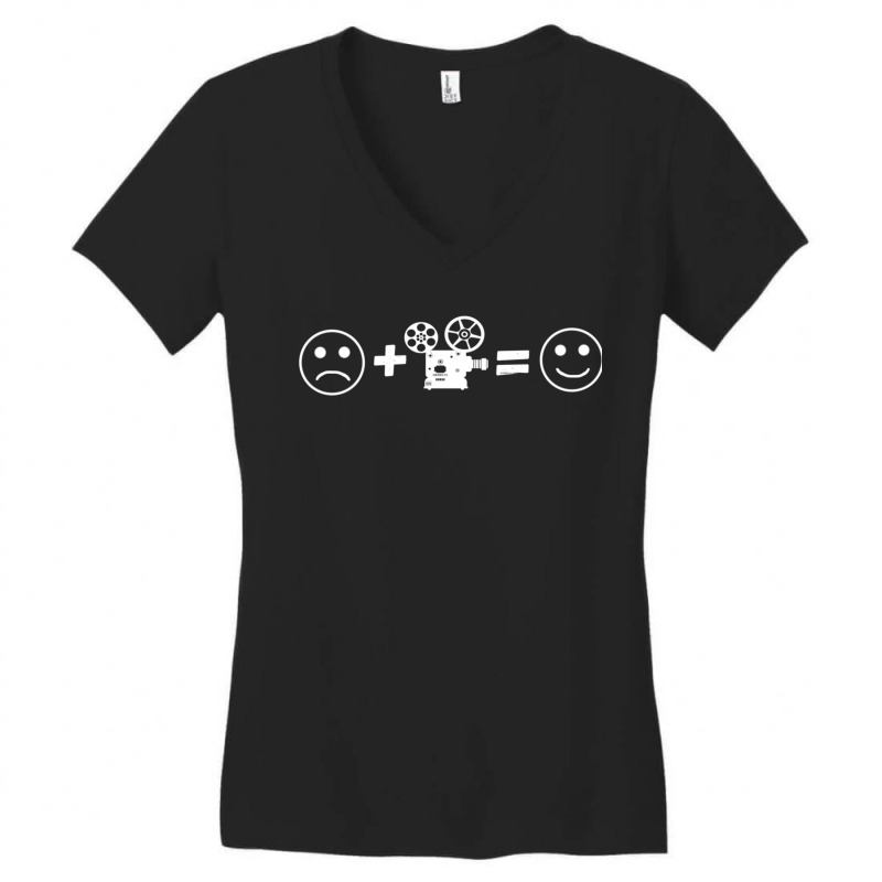 Filmmaker Camera Emoticons Film Producer Film Director Women's V-Neck T-Shirt by DemetriusWatkinsSr | Artistshot