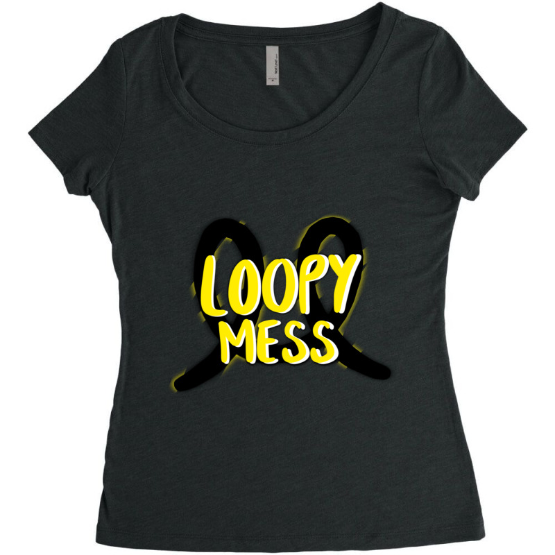 Loopy Mess - Smiler Women's Triblend Scoop T-shirt by PEGGYBROWNEE | Artistshot