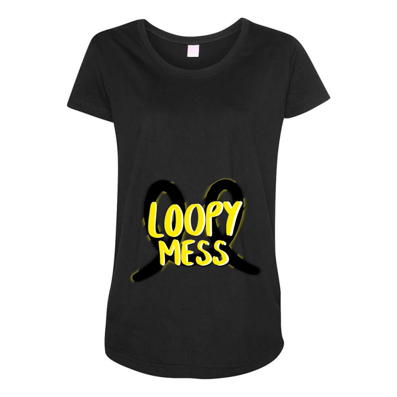 Loopy Mess - Smiler Maternity Scoop Neck T-shirt by PEGGYBROWNEE | Artistshot