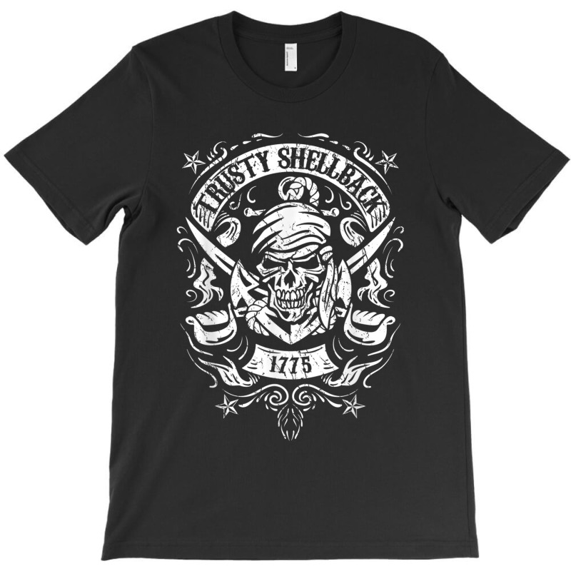 Trusty Shellback Skull And Swords Equator Crossing Naval Art T-shirt | Artistshot