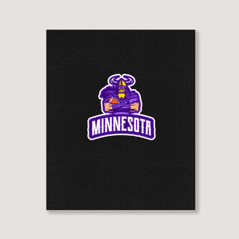 American Football Minnesota Design Portrait Canvas Print | Artistshot