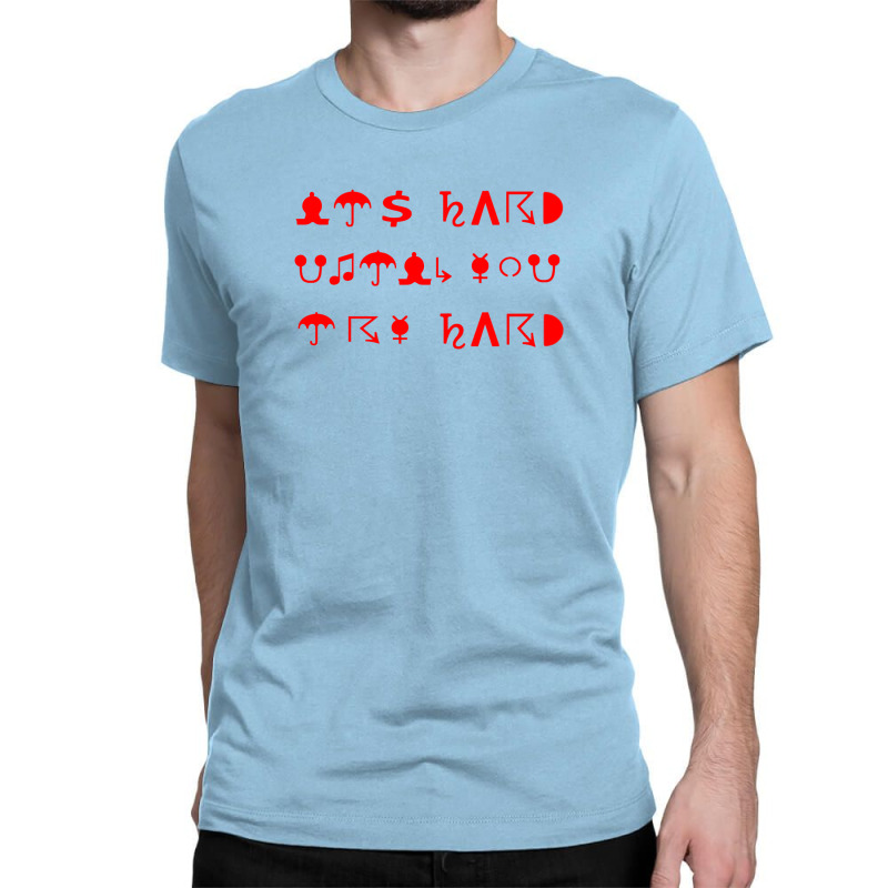 Try Hard Puzzle Text Classic T-shirt | Artistshot