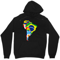 Latin South America Continent Map Flags Unisex Hoodie | Artistshot