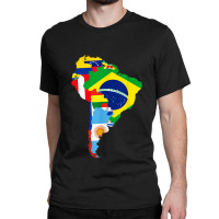 Latin South America Continent Map Flags Classic T-shirt | Artistshot