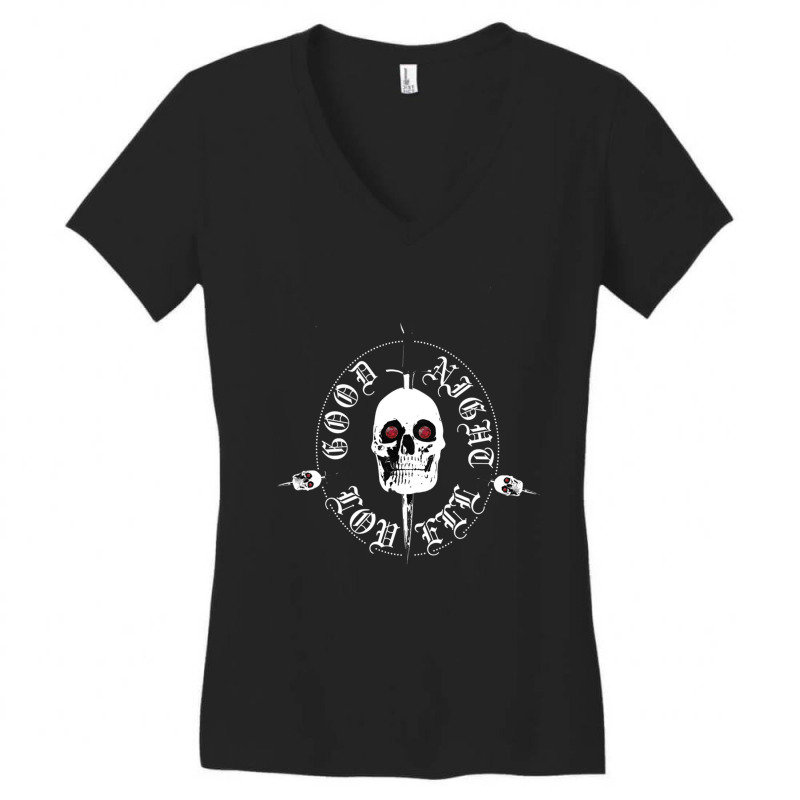 Night Lovell, Goodnight Lovell Skull Women's V-Neck T-Shirt by cm-arts | Artistshot