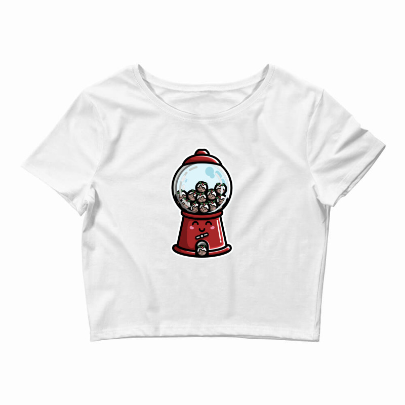 Cawaii Cute Chrismas Pudding Gumball Machine Crop Top by Acoy | Artistshot