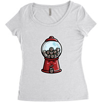 Cawaii Cute Chrismas Pudding Gumball Machine Women's Triblend Scoop T-shirt | Artistshot