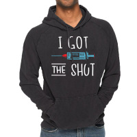 I Got The Shot V Vaccinated 2020 2021 Pro Vaccine Vintage Hoodie | Artistshot