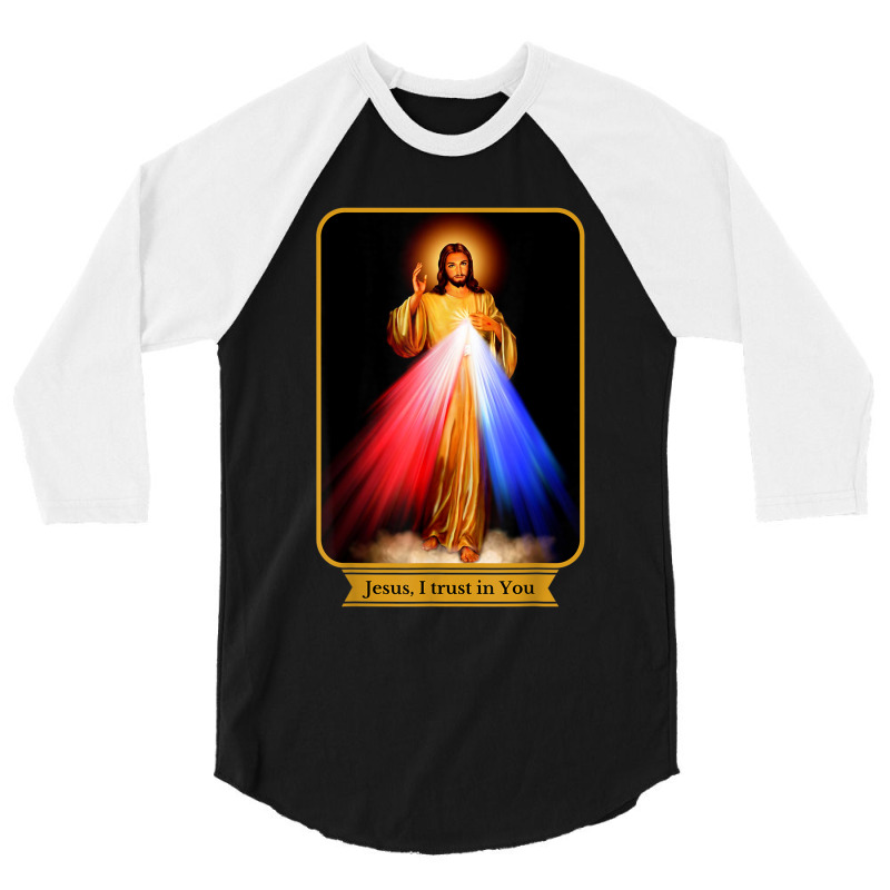 Divine Mercy Jesus I Trust In You Catholic 3/4 Sleeve Shirt by ZaraGross | Artistshot