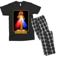 Divine Mercy Jesus I Trust In You Catholic Men's T-shirt Pajama Set | Artistshot